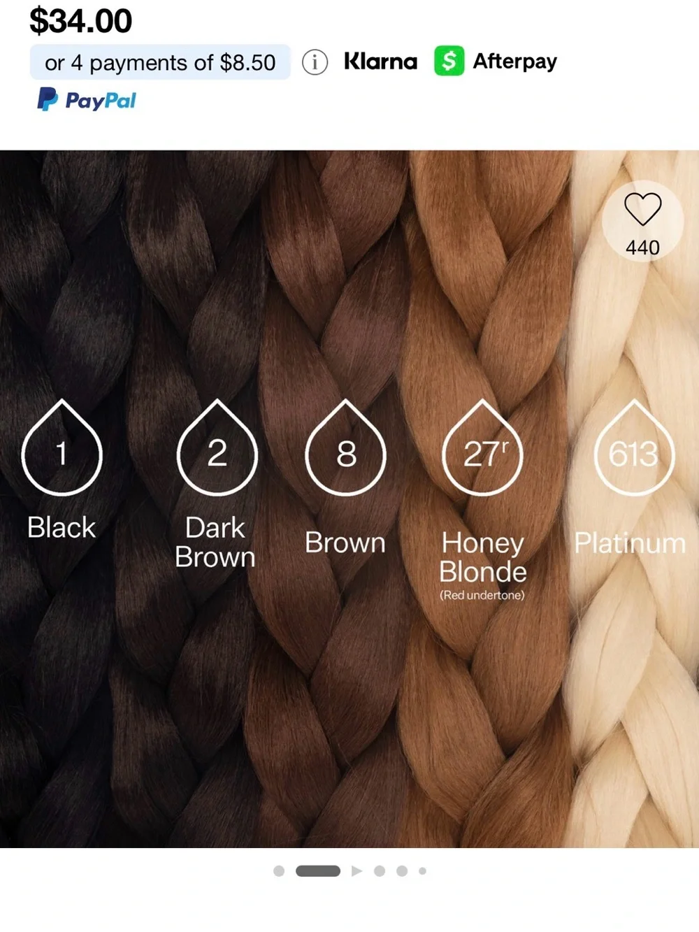 Blonde Braided Clip-In Ponytail Extension - Women Hair 60 inch long, PLATINUM